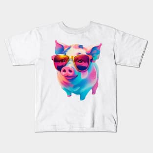 cute pig cartoon Kids T-Shirt